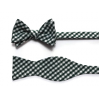 Hunter Green Gingham Check Cummerbund & Bow Tie